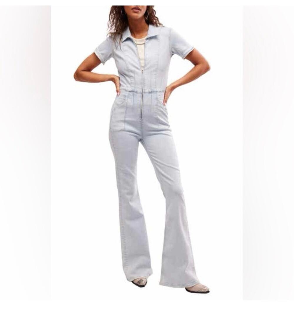 Free People We The Free Jayde Flare Jumpsuit - Large